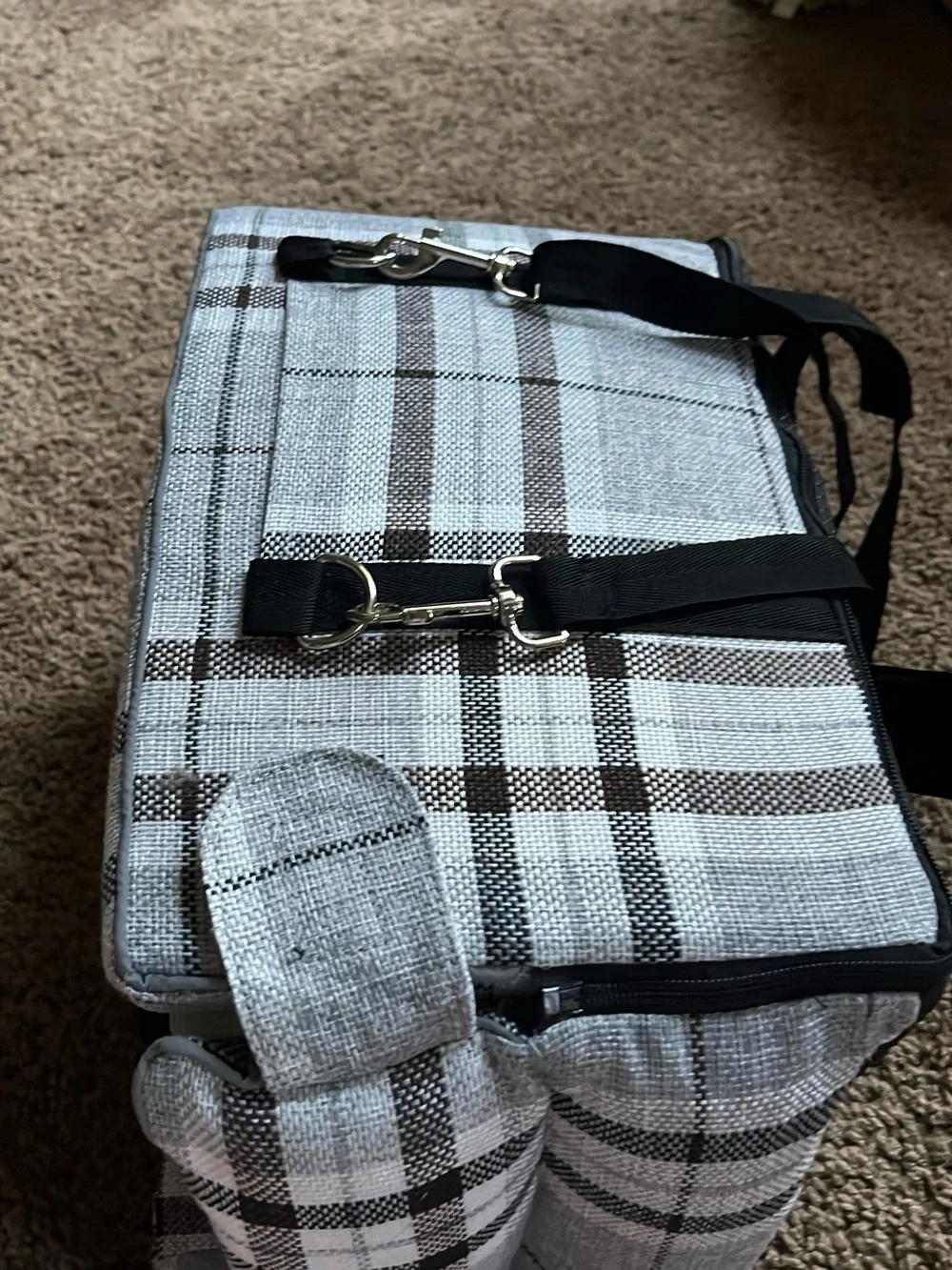 Portable center console seat and Carrier with soft washable cushion